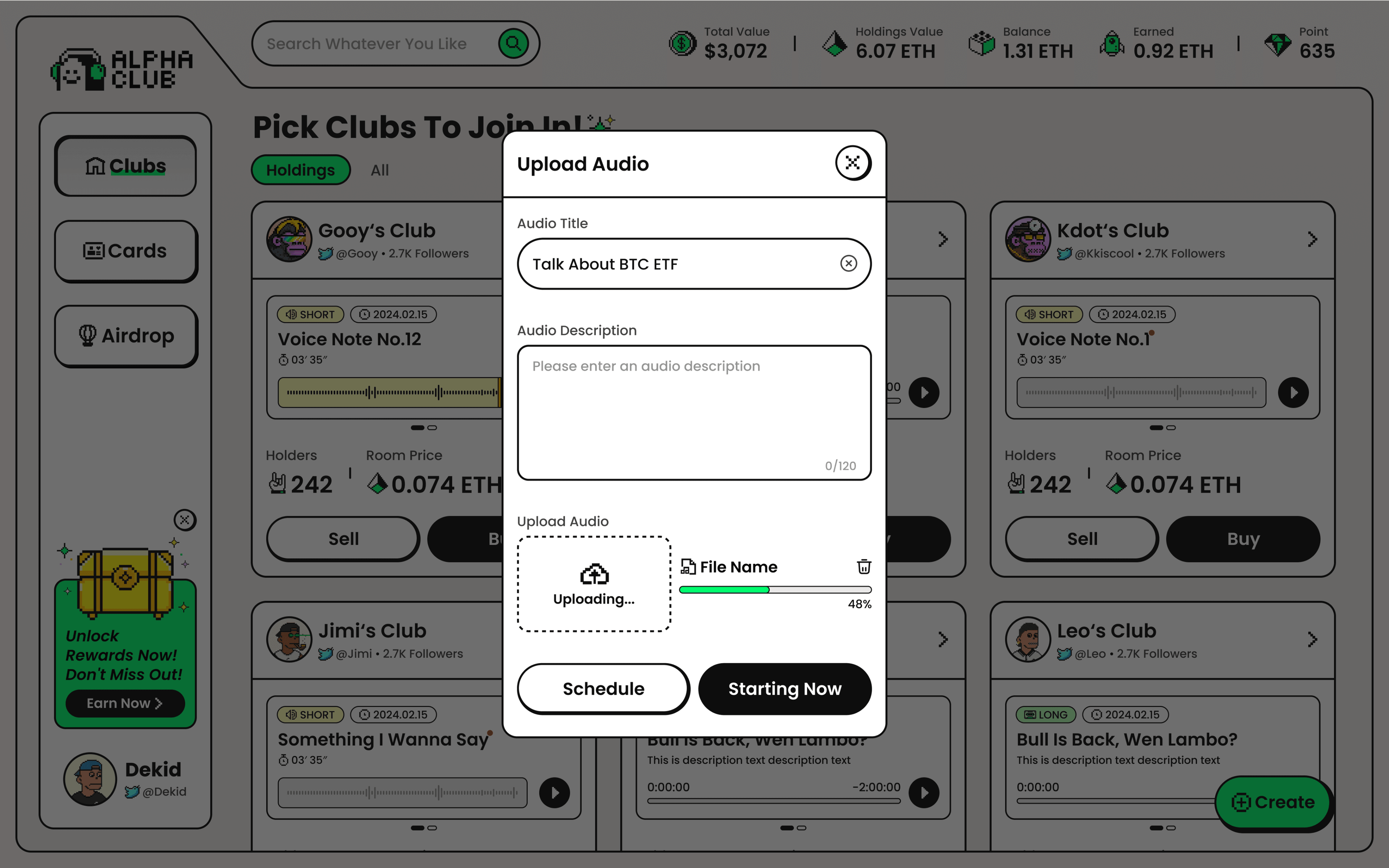 Club Discovery — voice recorder