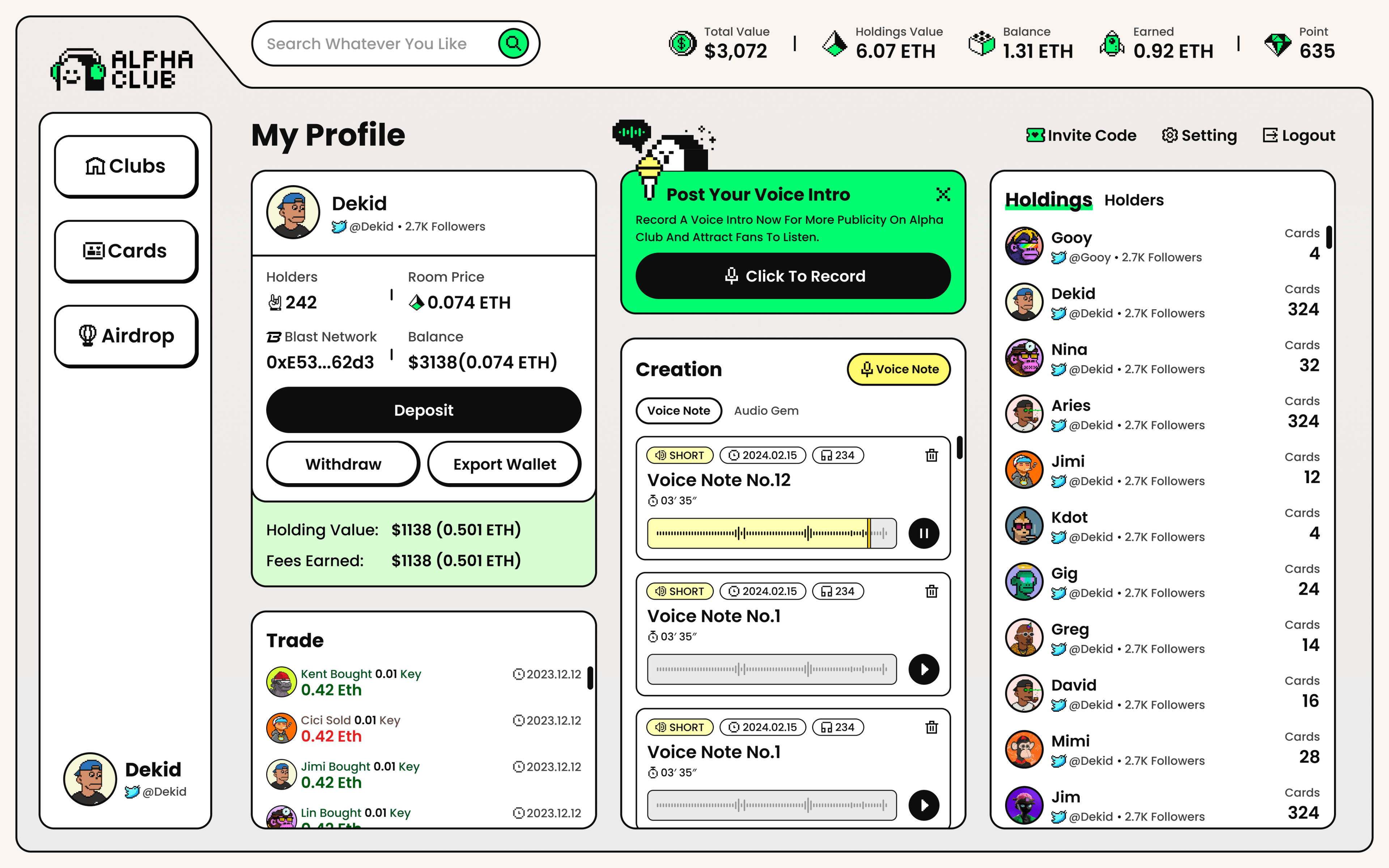 Club Profile — overview