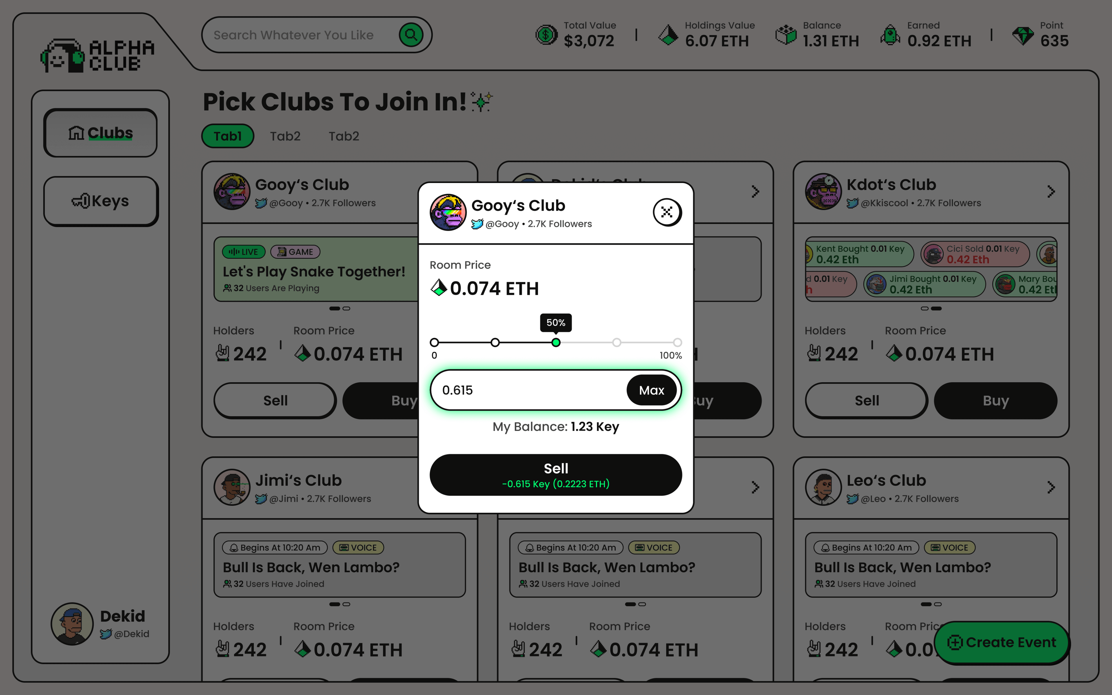 Token Trading — confirmation