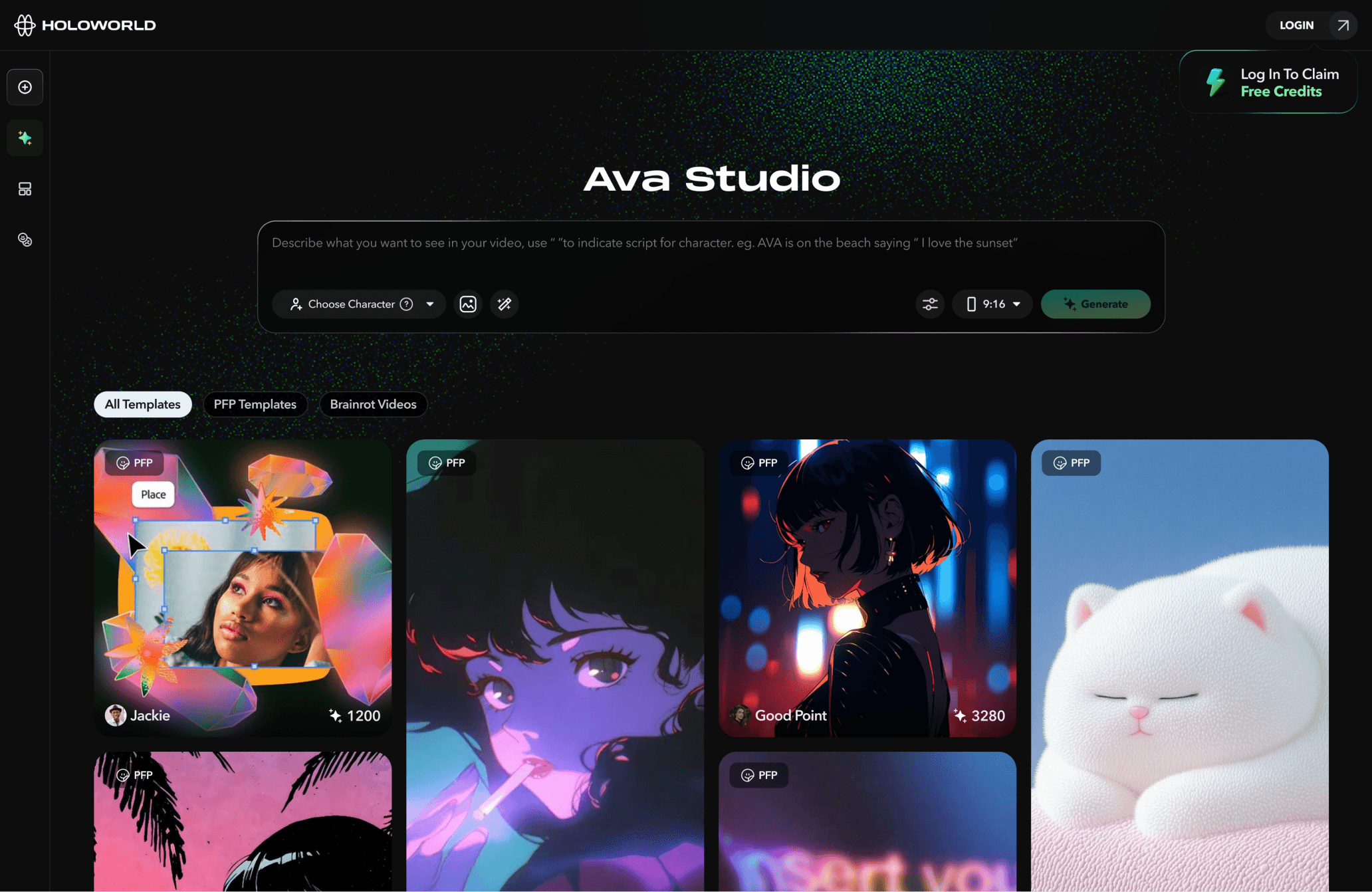 V1 prompt-based homepage