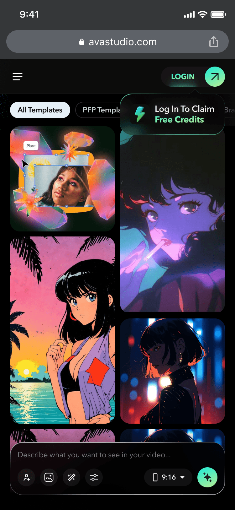 V1 — Mobile Version screen 1