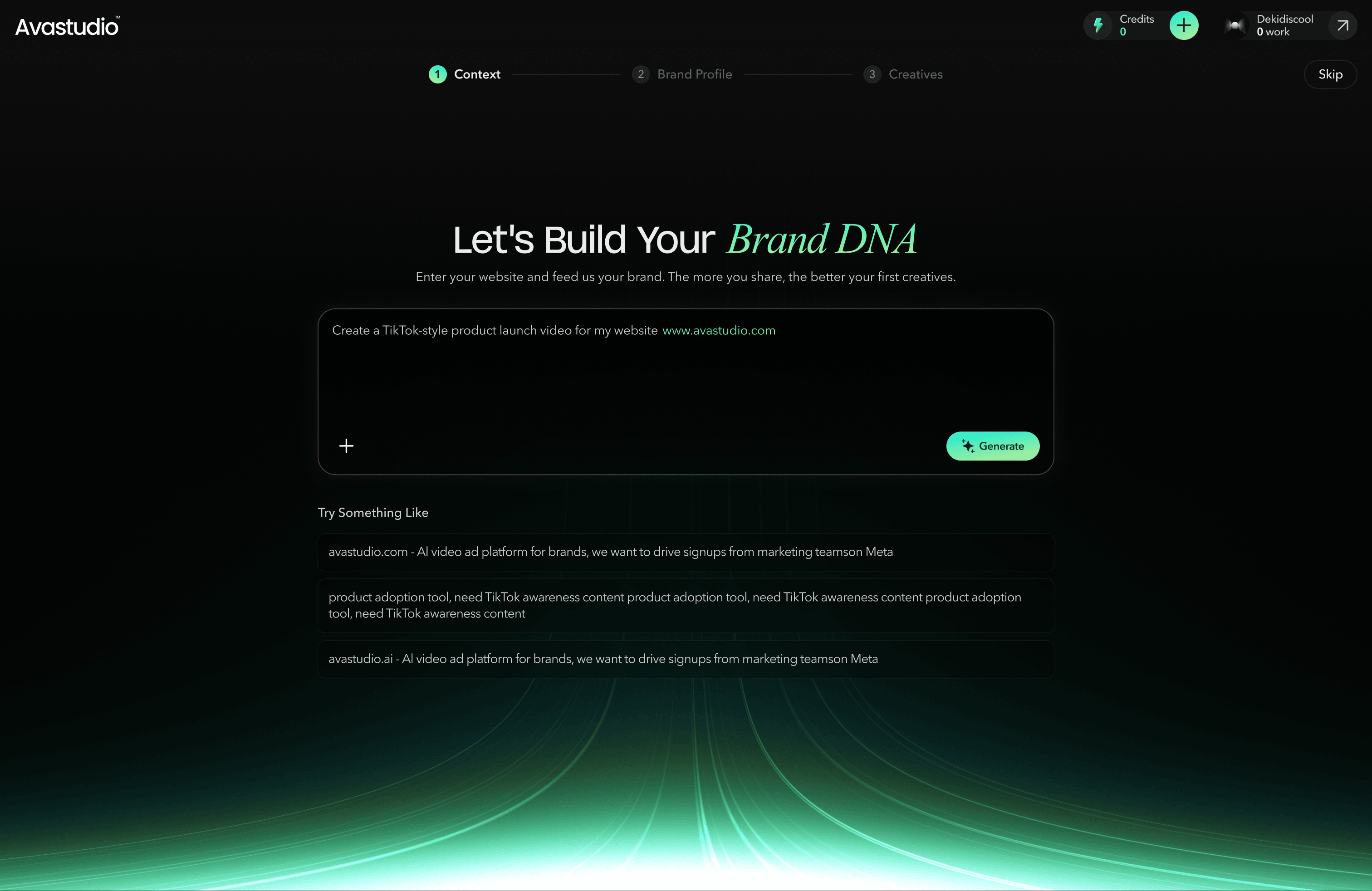 V1 onboarding — brand extraction