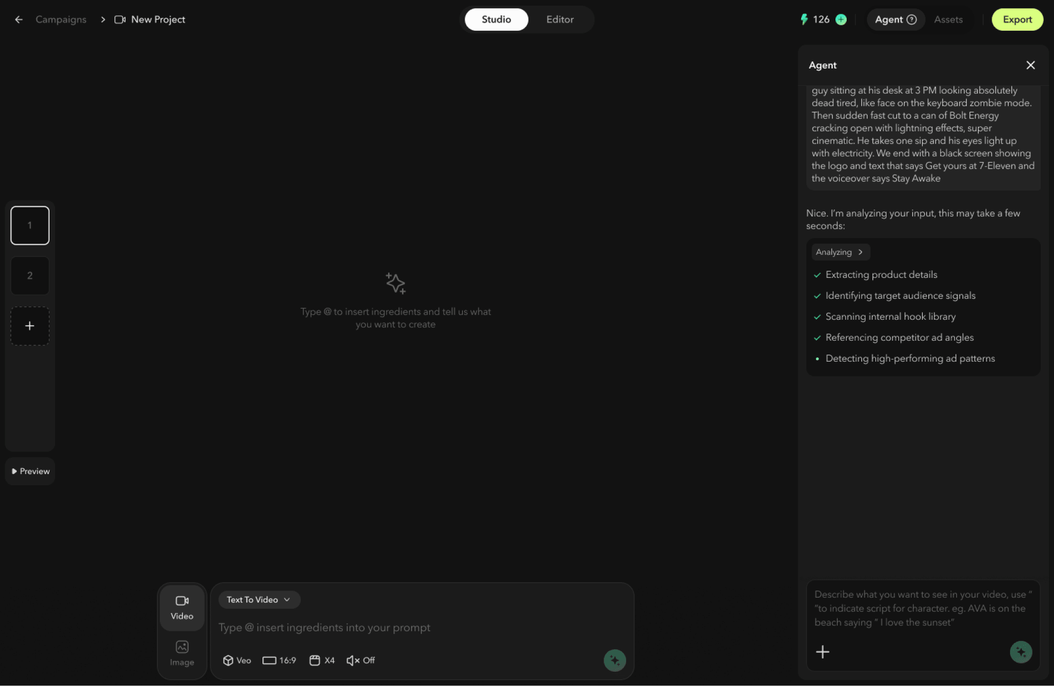 V2 agent-assisted Studio