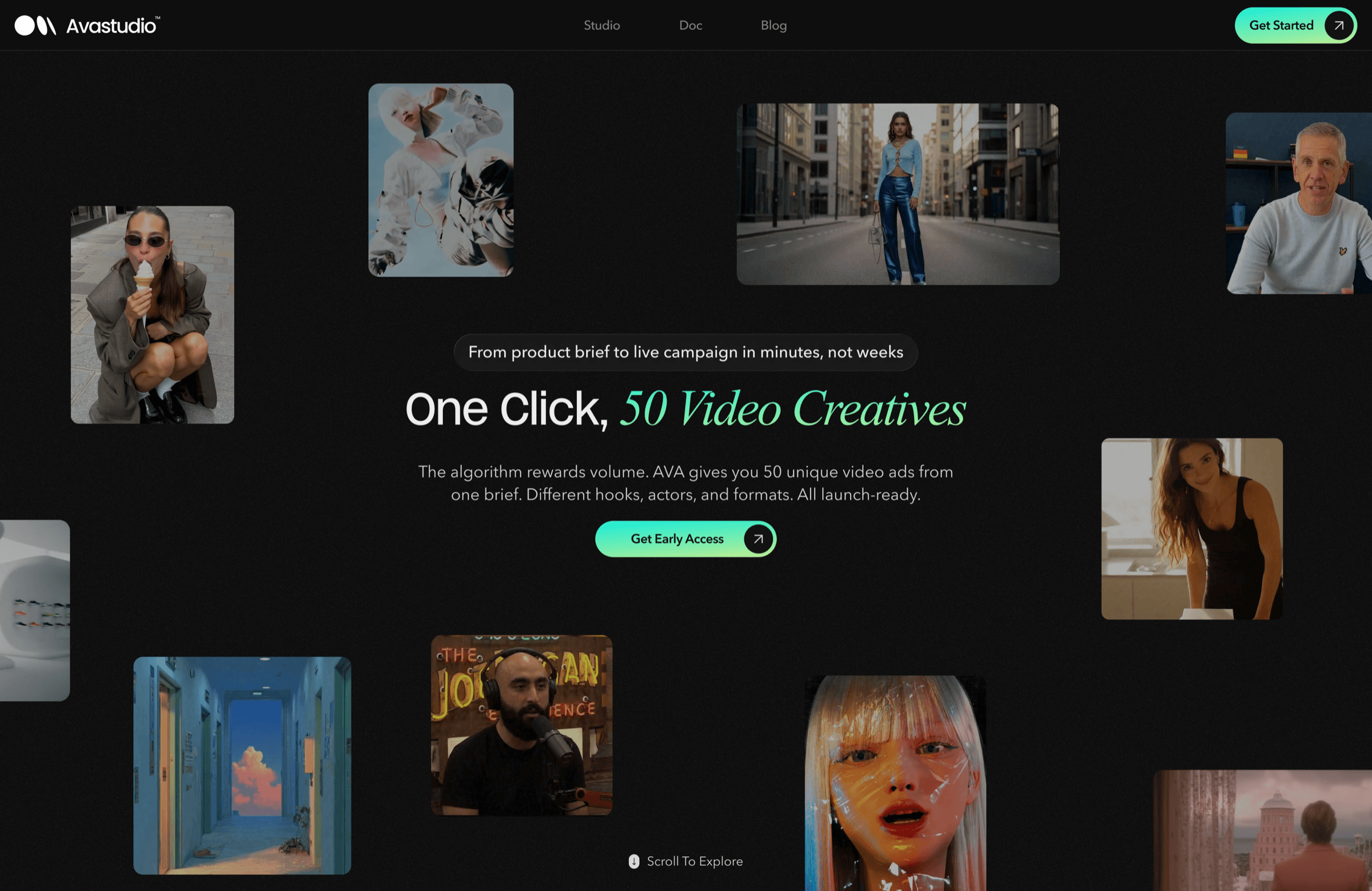 One click, 50 video creatives