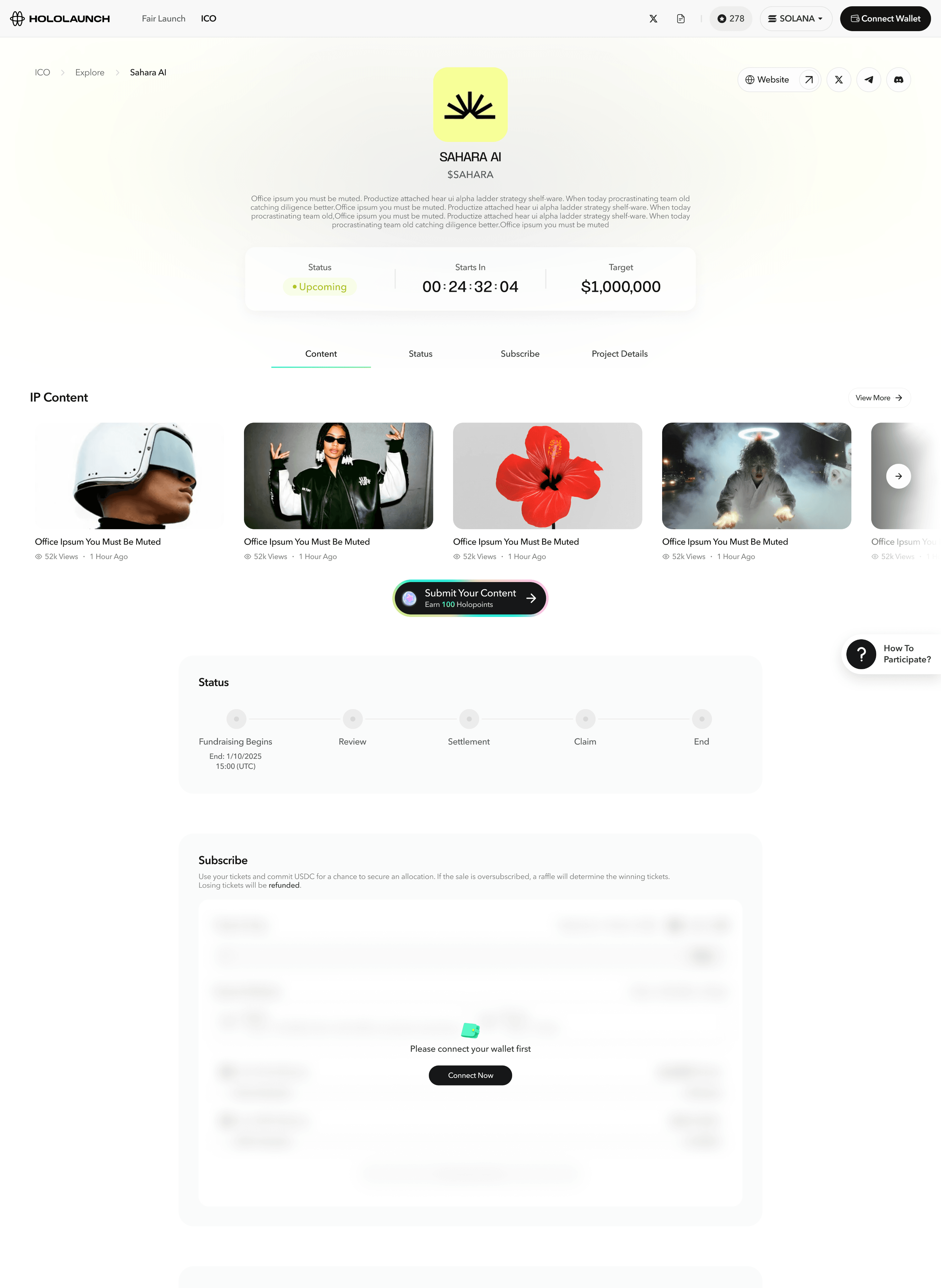 Project detail — tokenomics