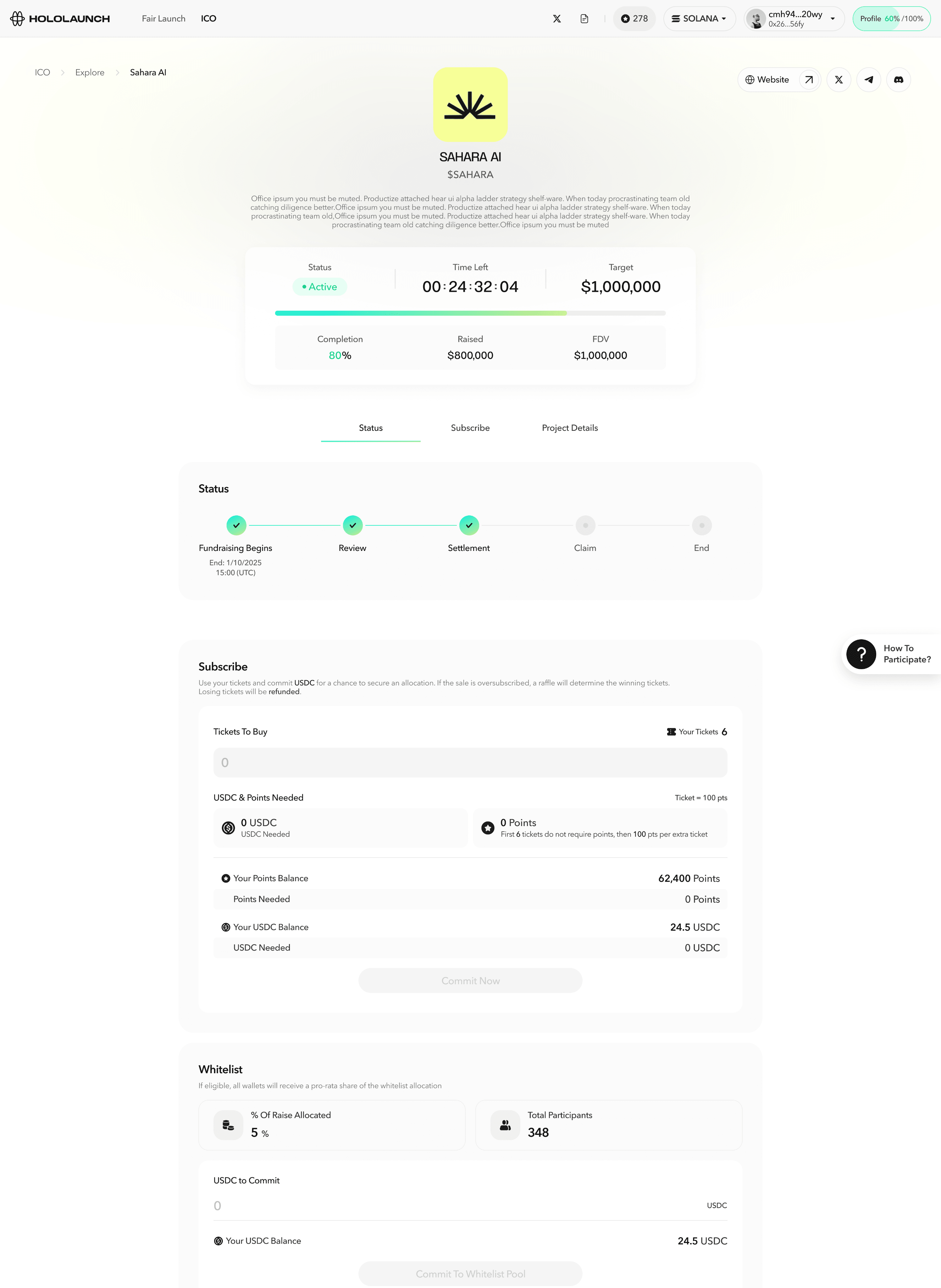 Project detail — leaderboard