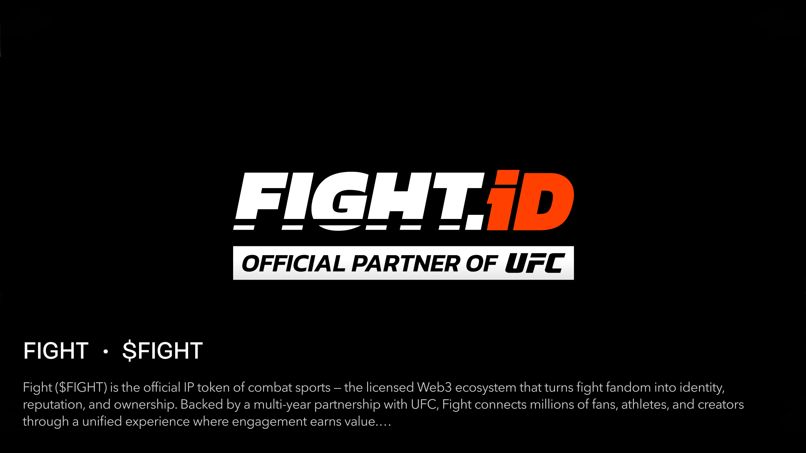 $FIGHT — the official IP token of combat sports, official partner of UFC