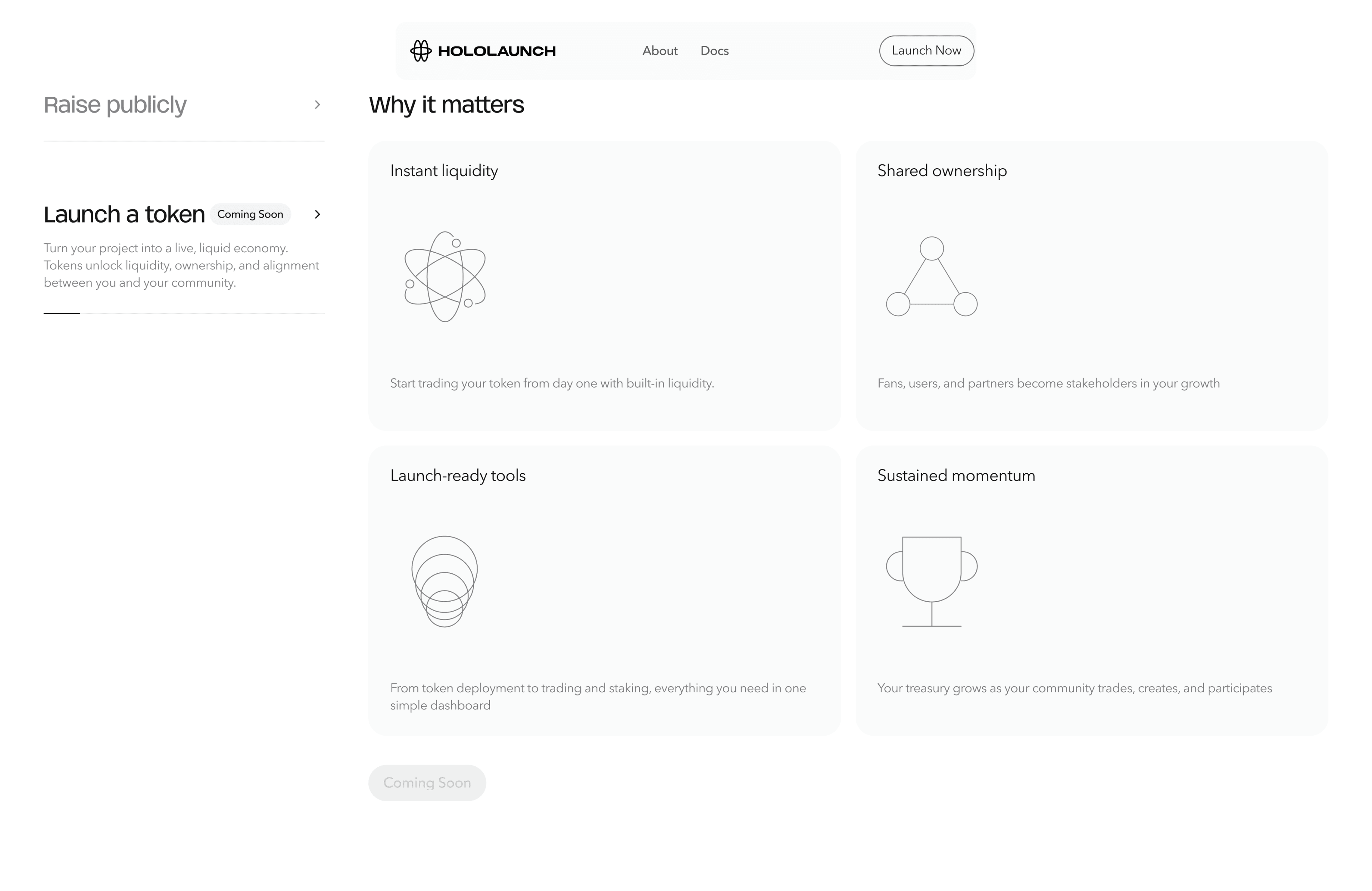 Landing page section