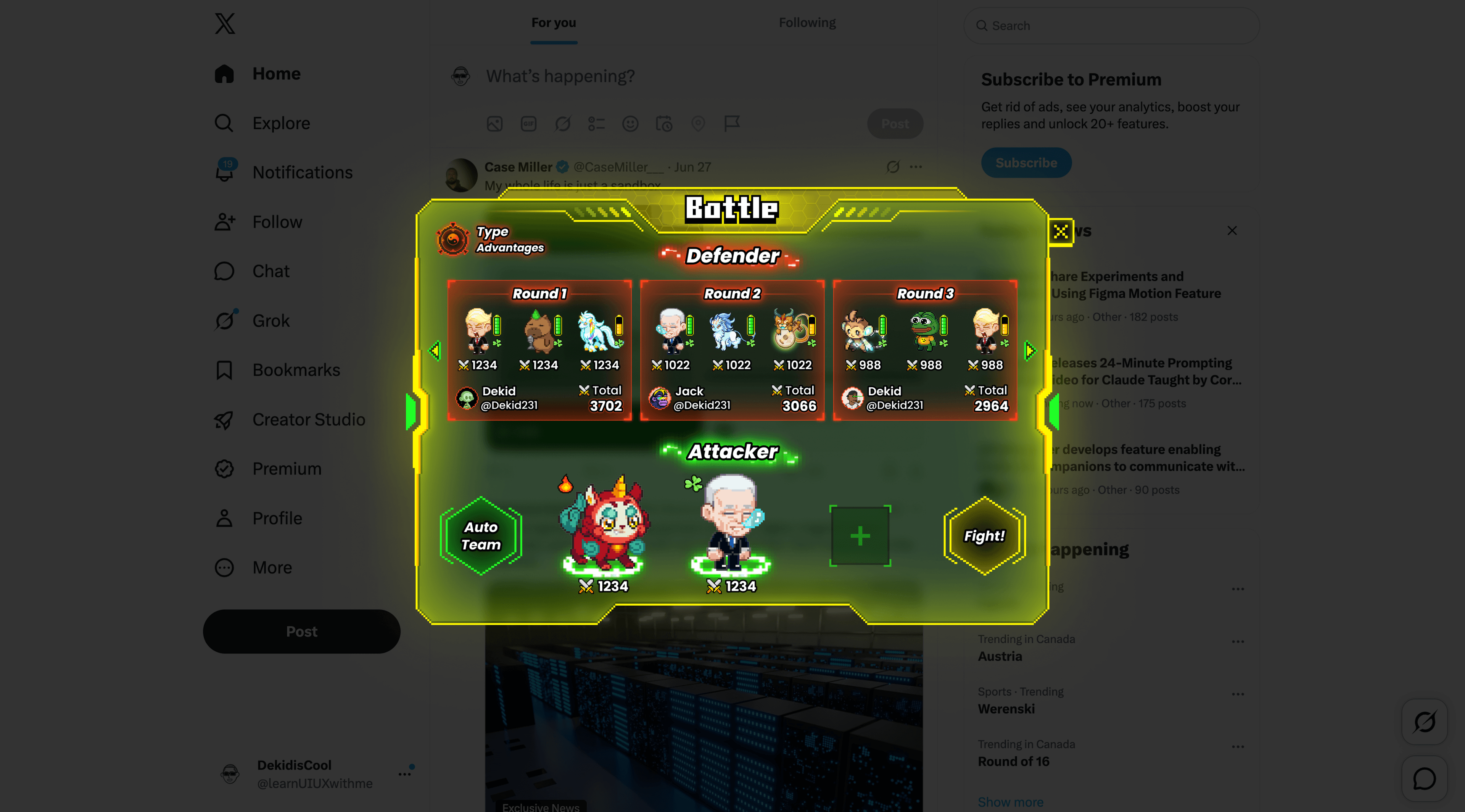 Pet capture and battle screen 3