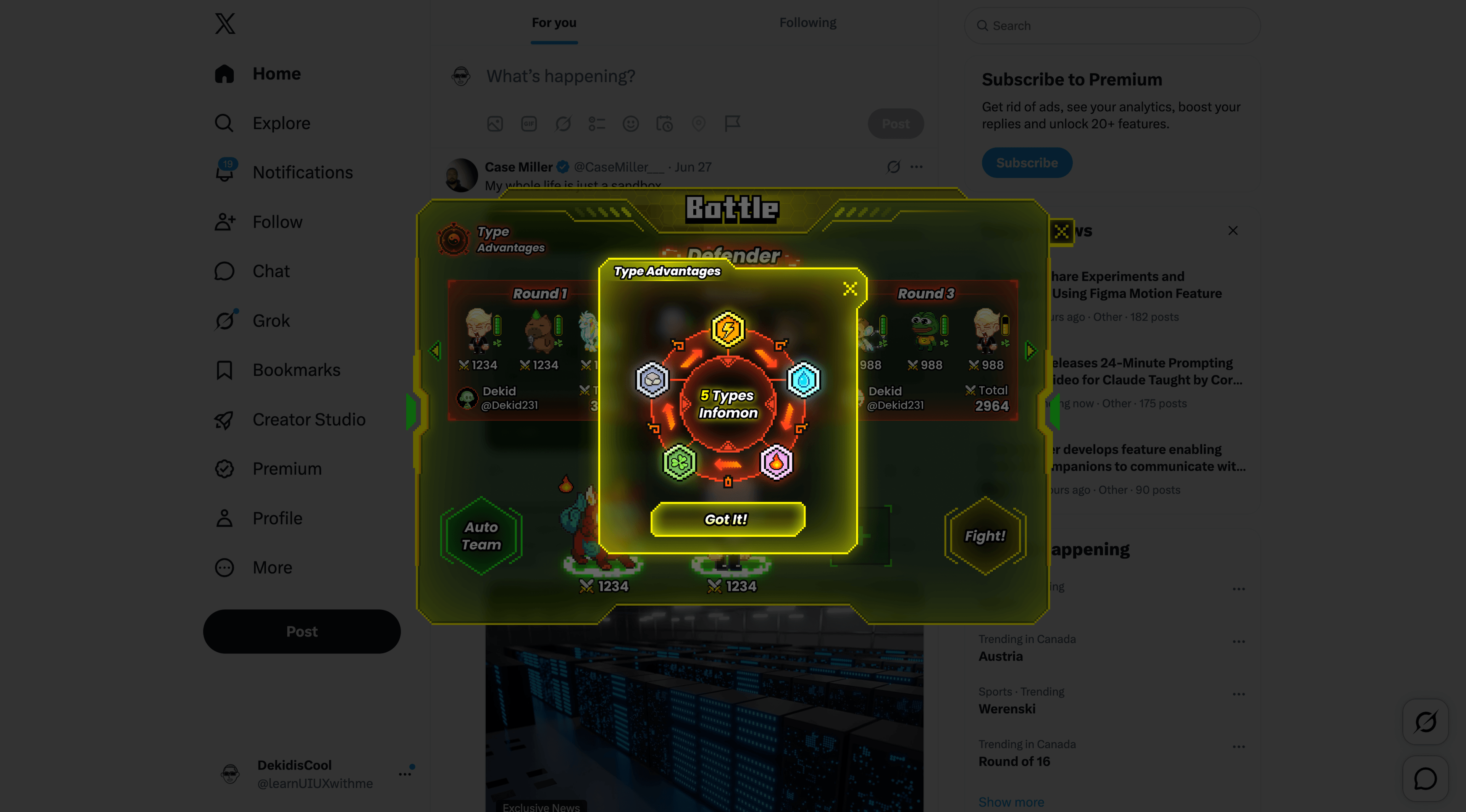 Pet capture and battle screen 4