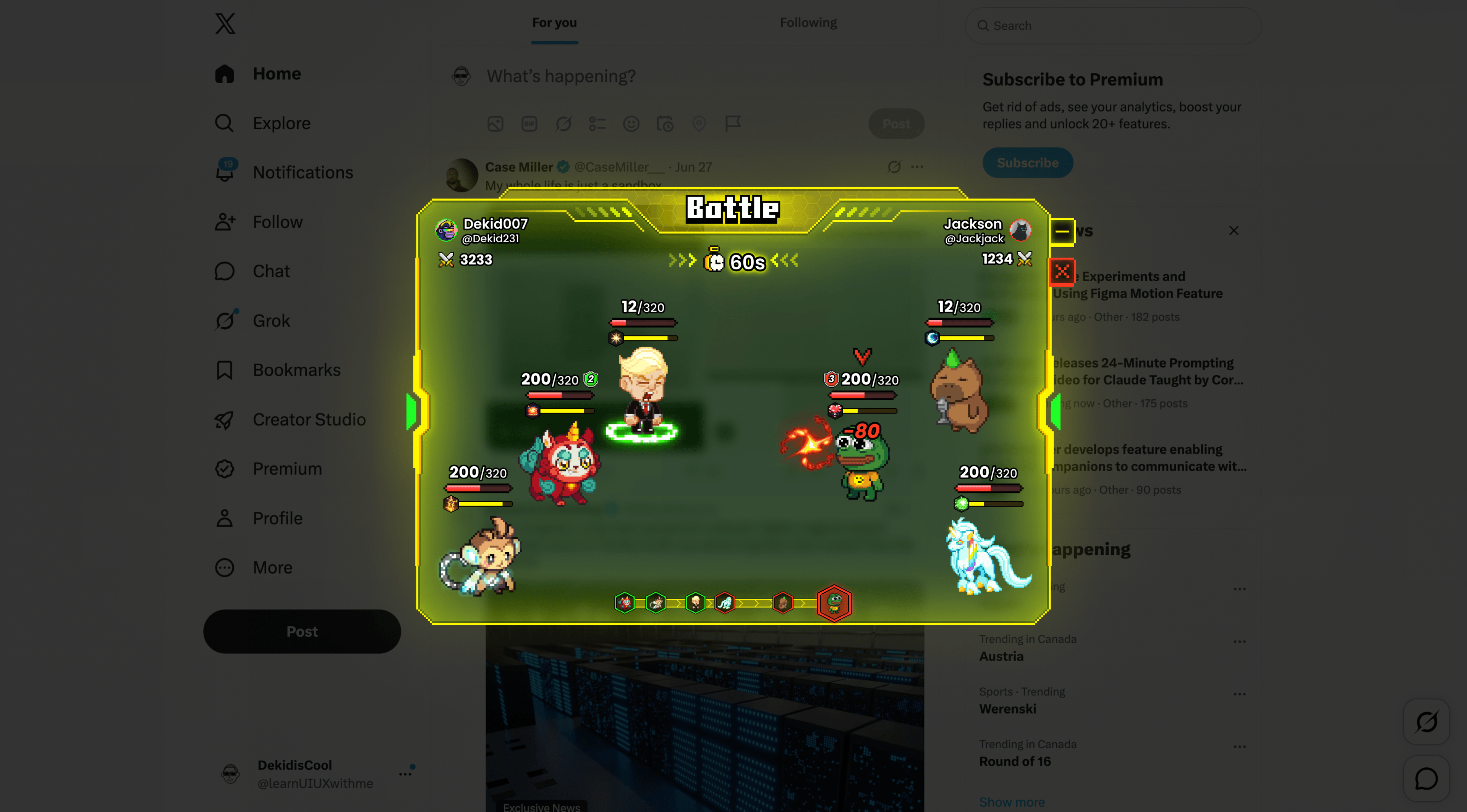 Pet capture and battle screen 5