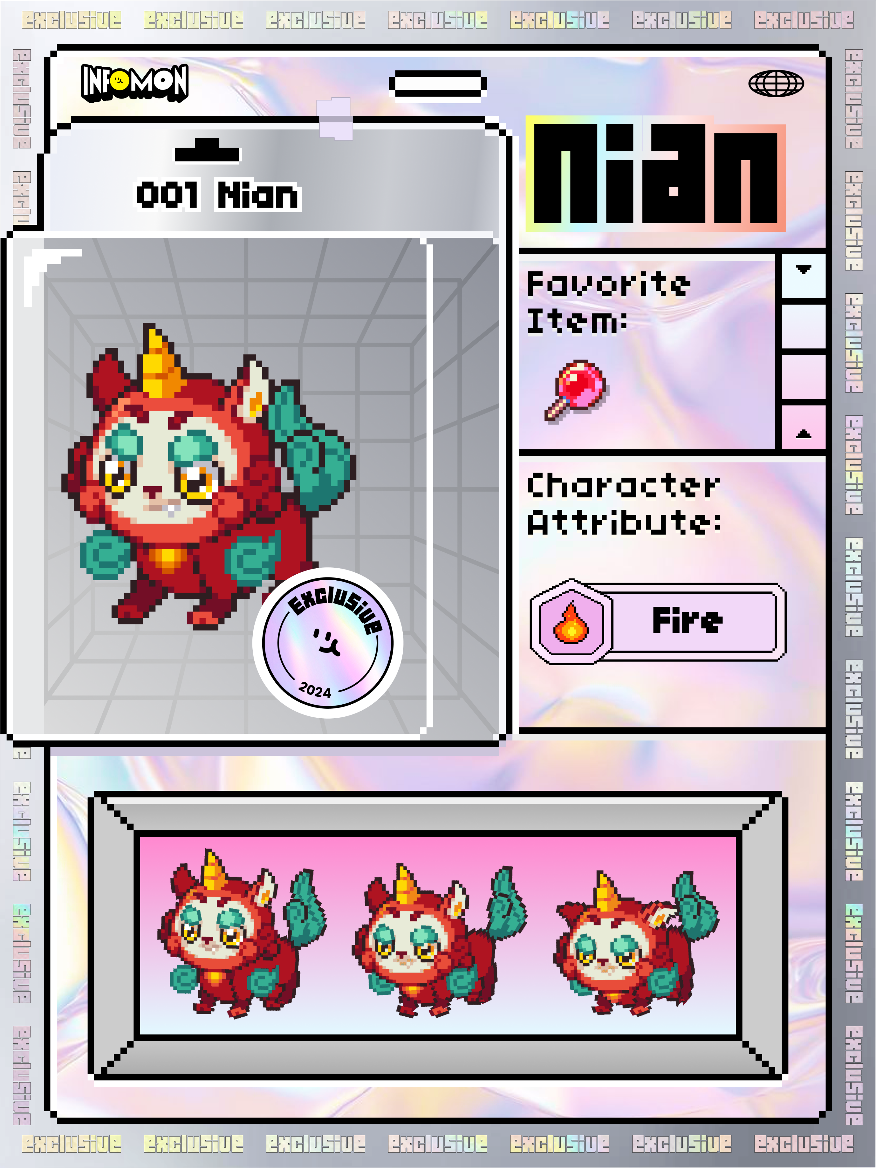 Infomon collectible character card 1