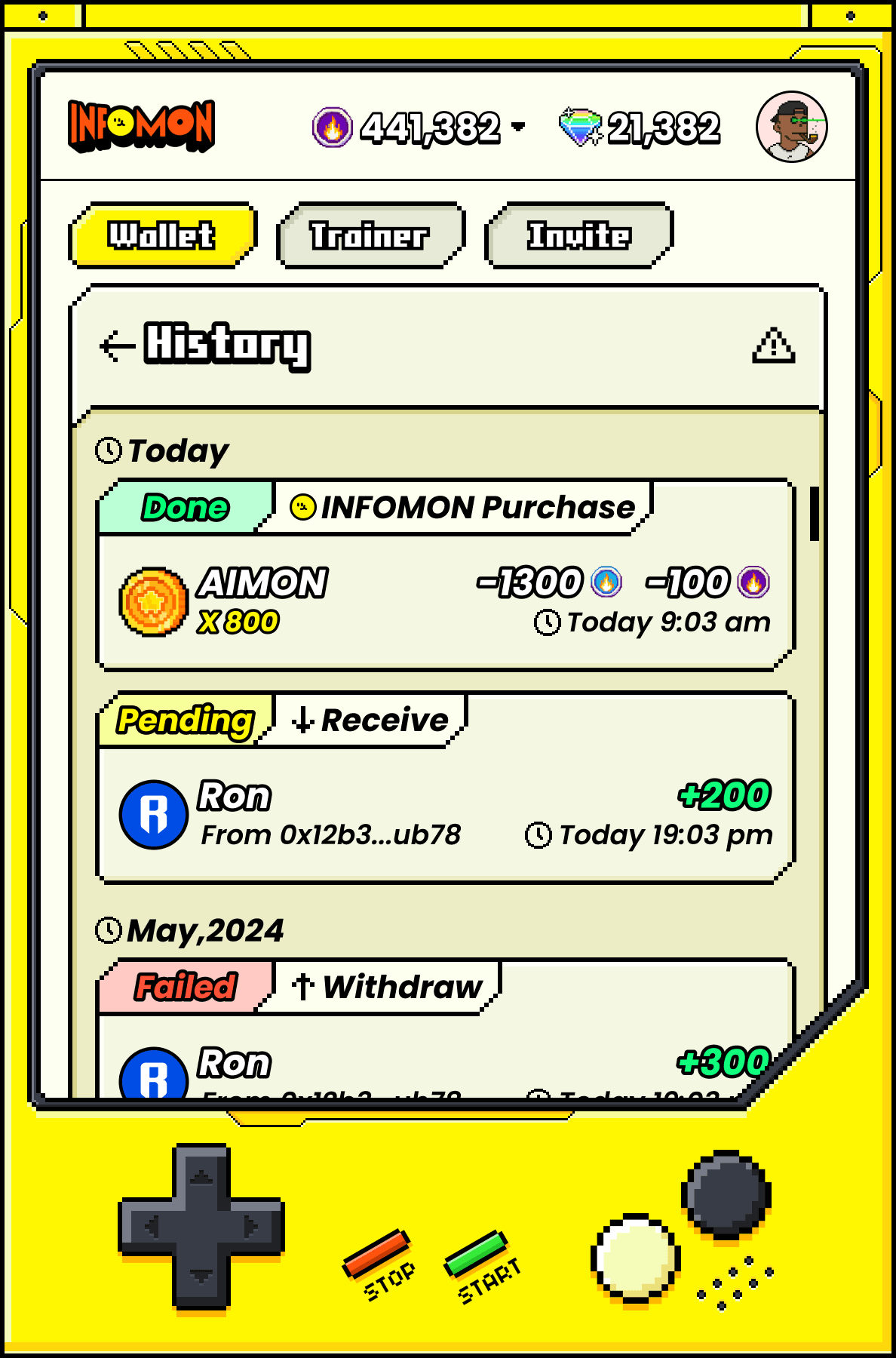 Infomon Game Boy browser extension screen 4