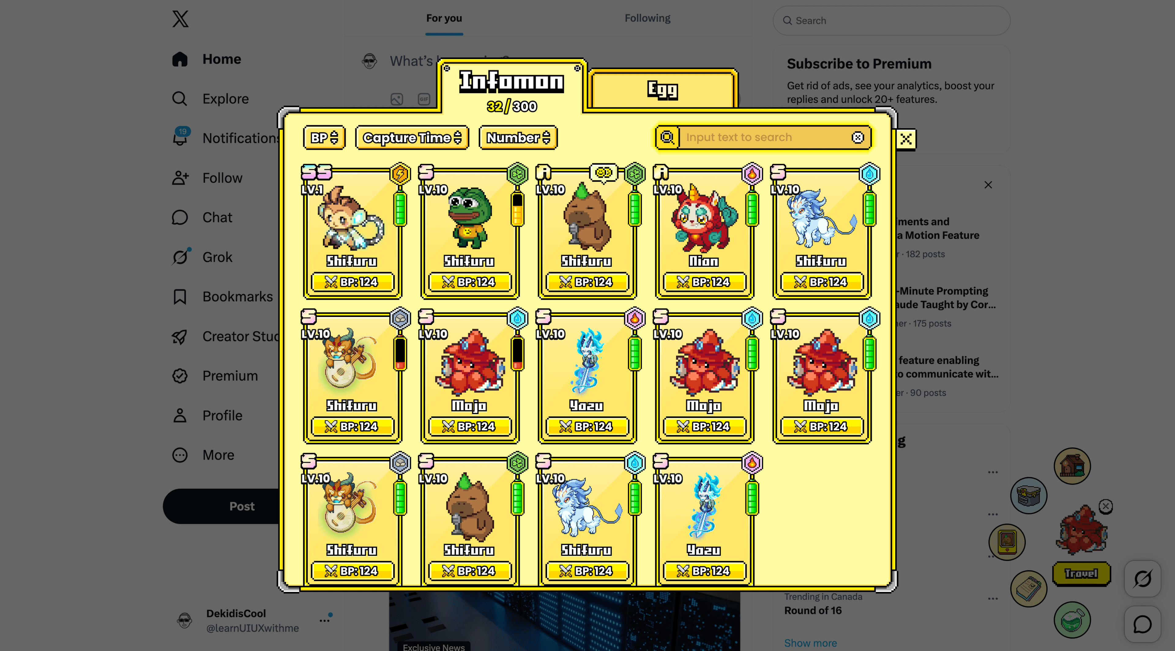 Pet progression and marketplace screen 1