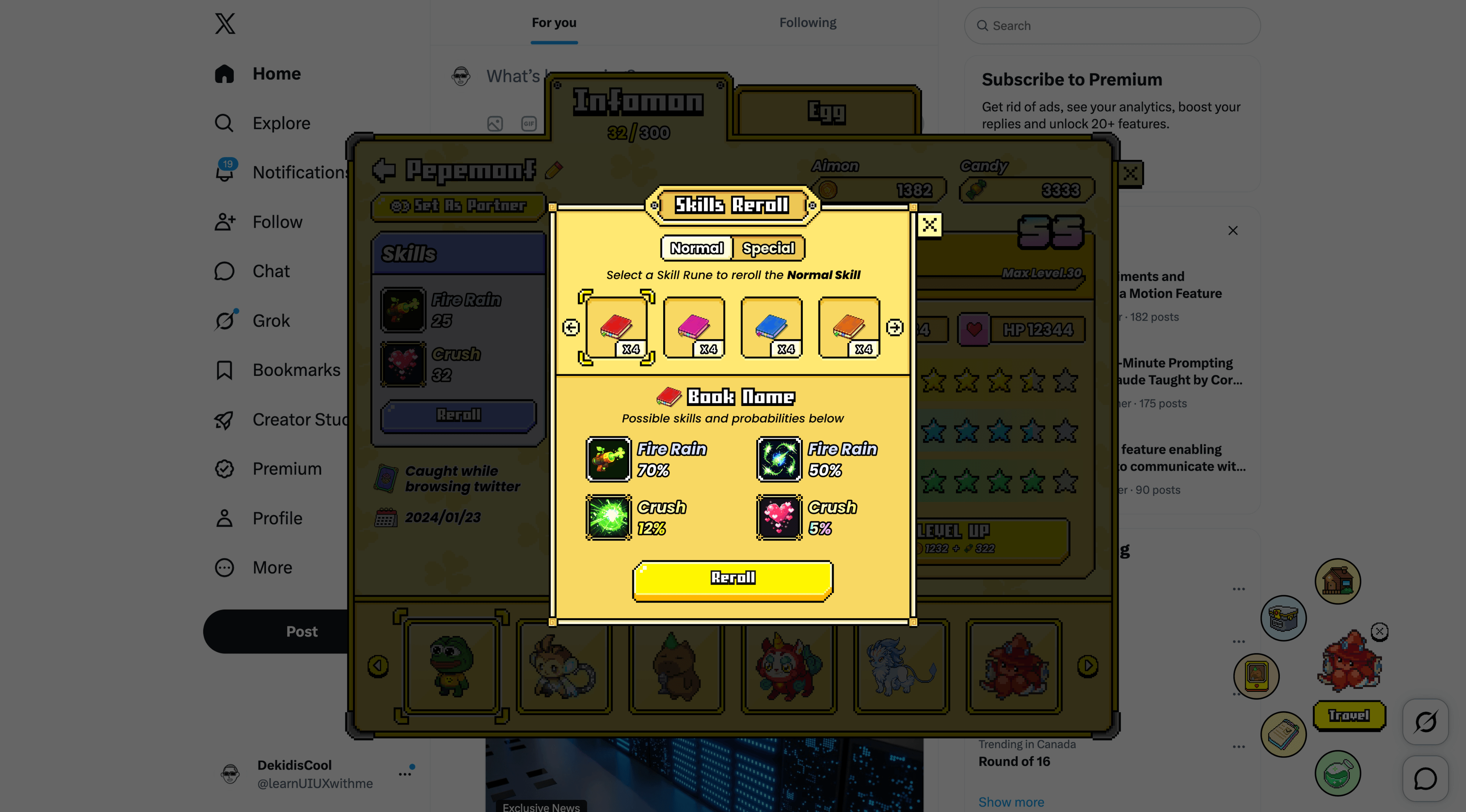 Pet progression and marketplace screen 3