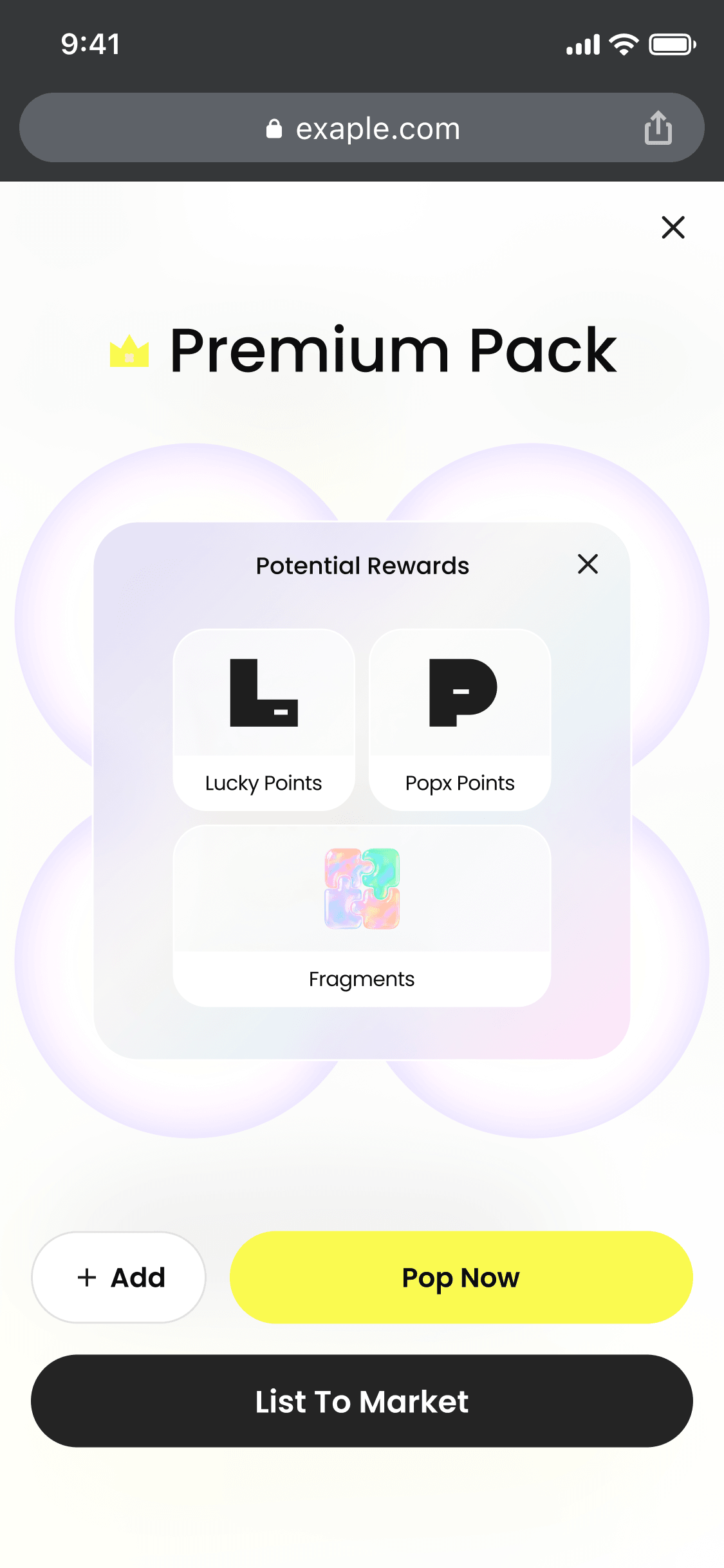 Mobile — Pop Now premium rewards