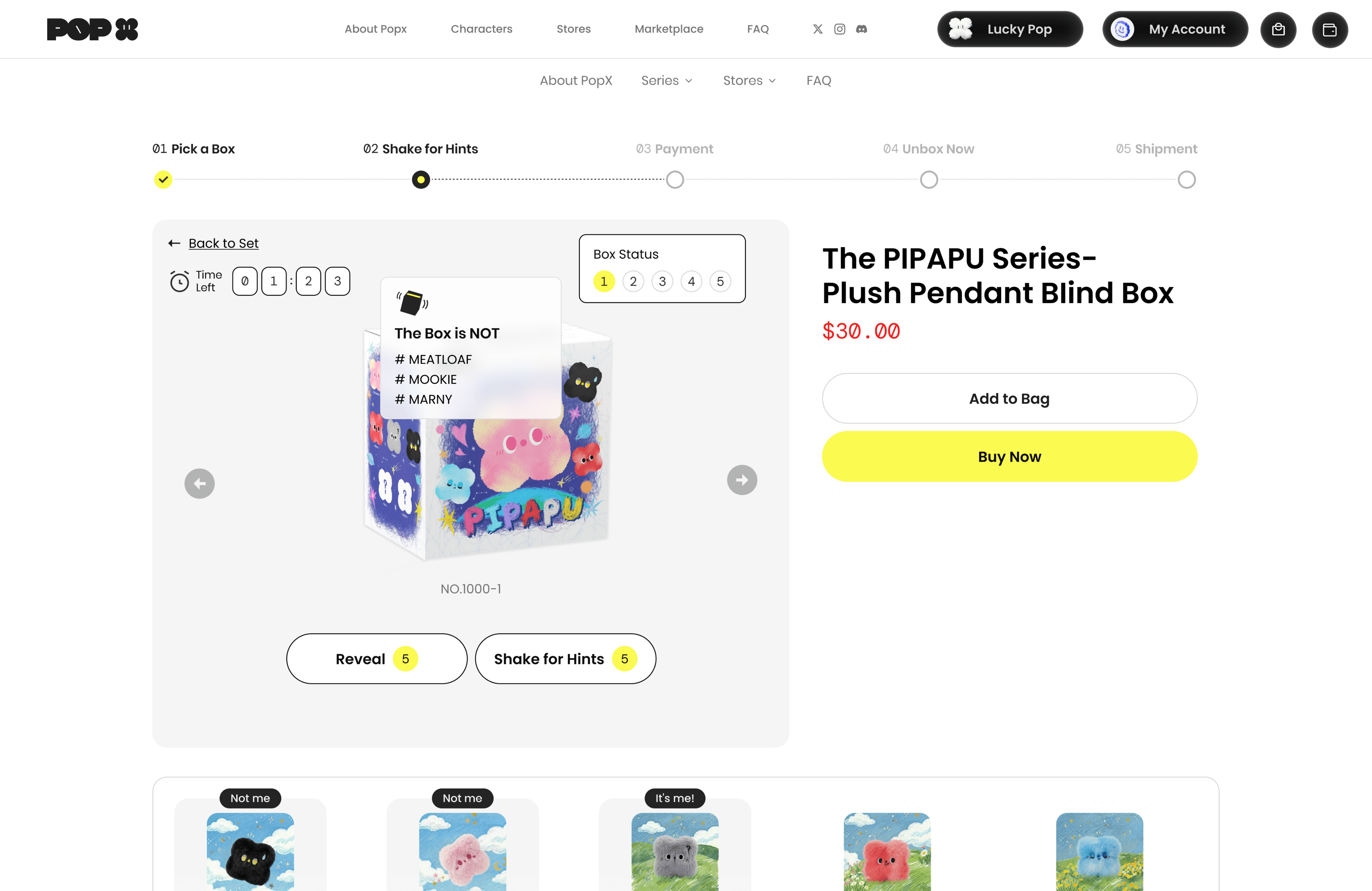 Blind Box Shop — product detail
