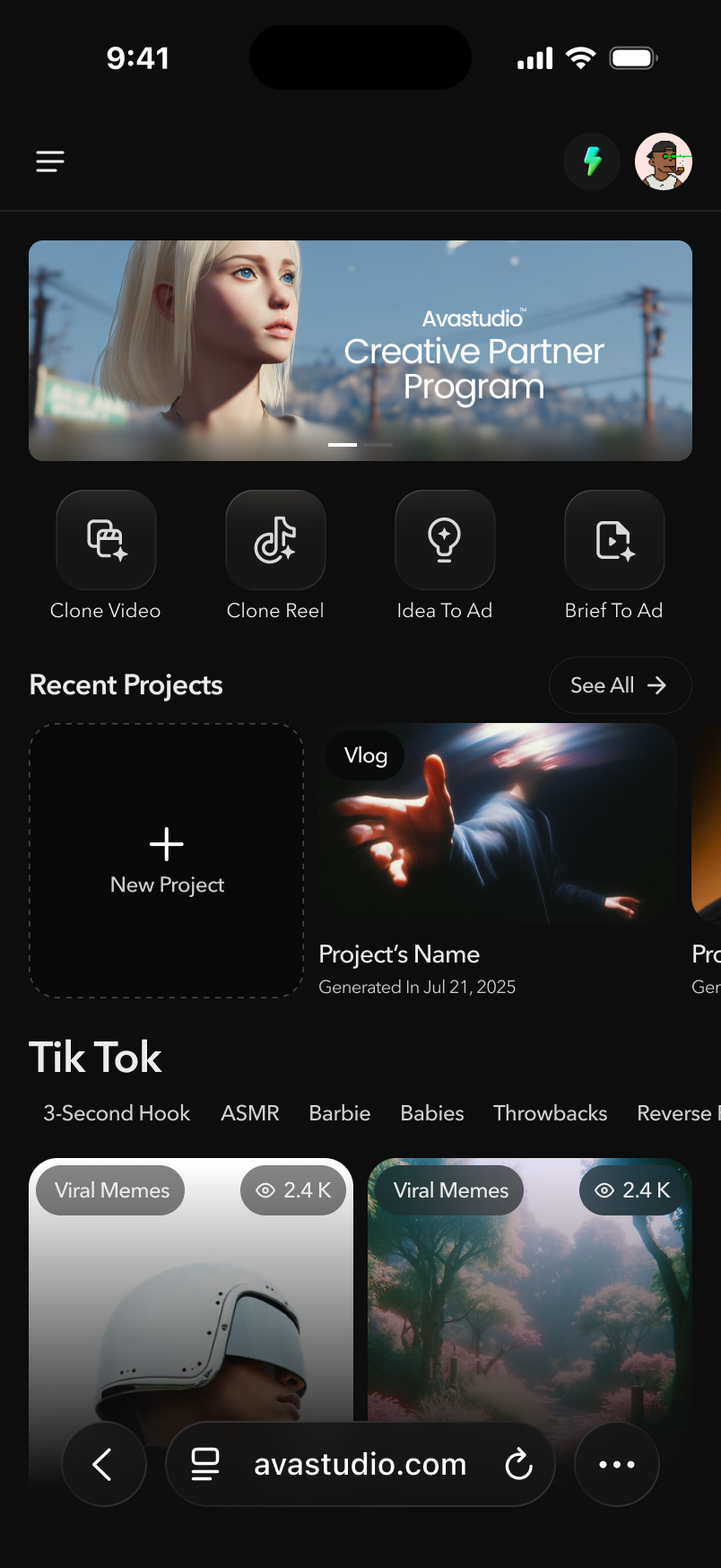 V2 — Mobile Version screen 2