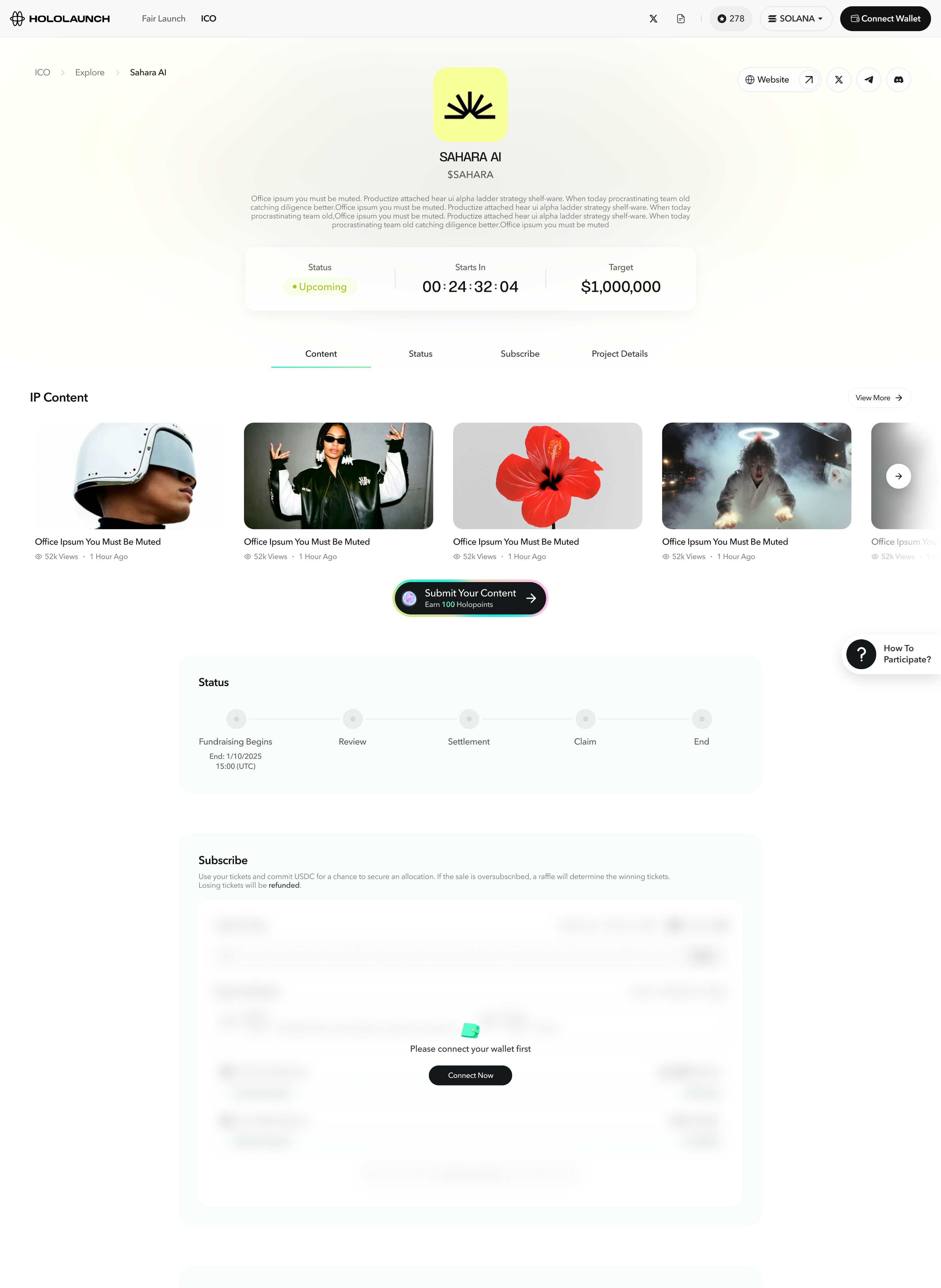 Project detail — tokenomics